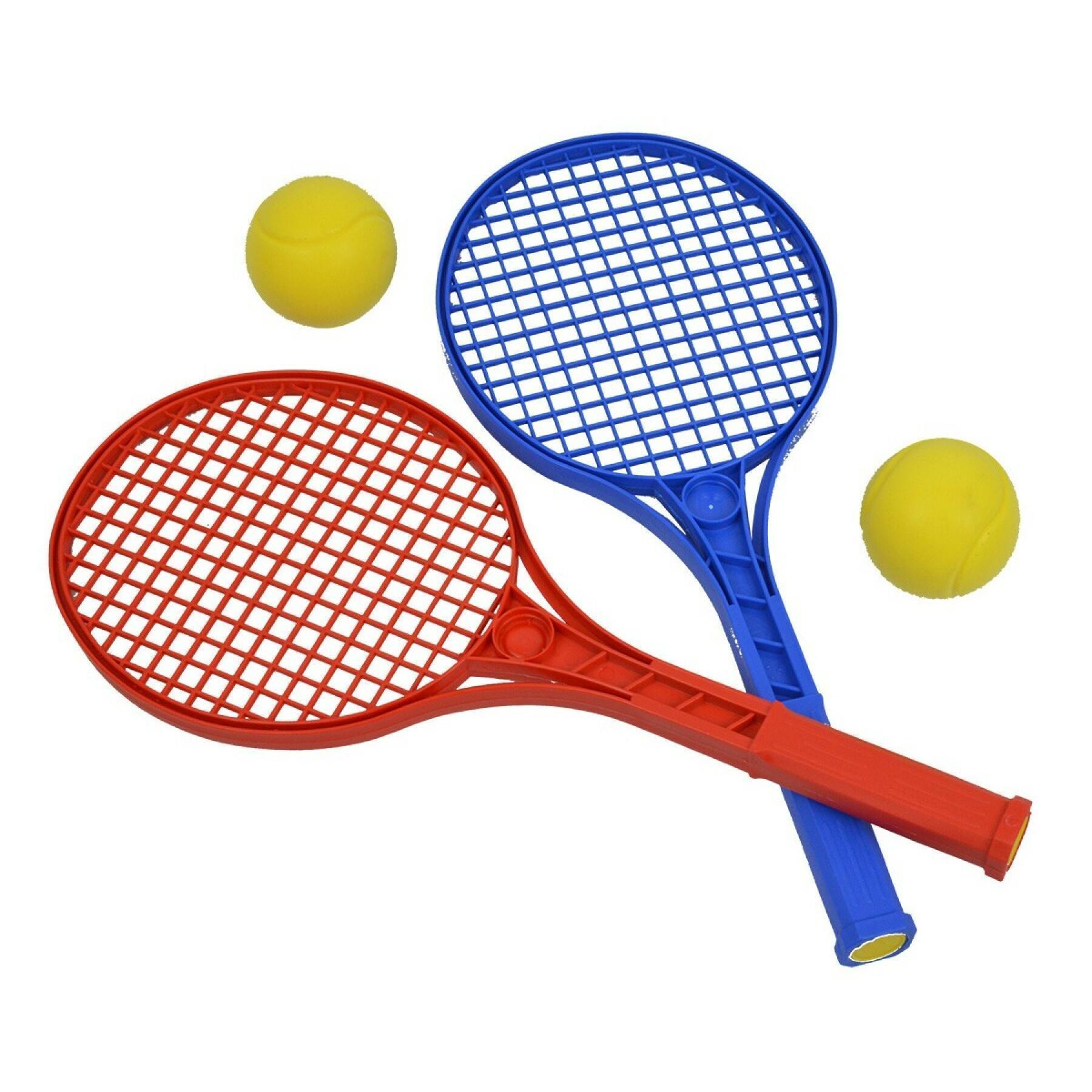 Satz mit 2 Mini-Tennisschlägern + 2 Bällen Sporti France