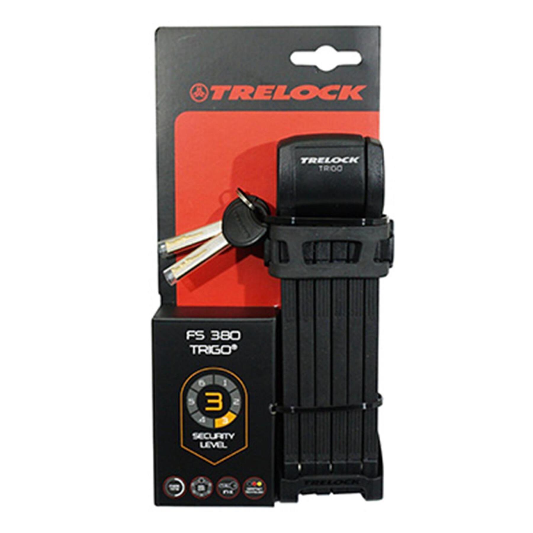 Flexible faltbare Schloss Trelock Trigo + support FS300 85 cm