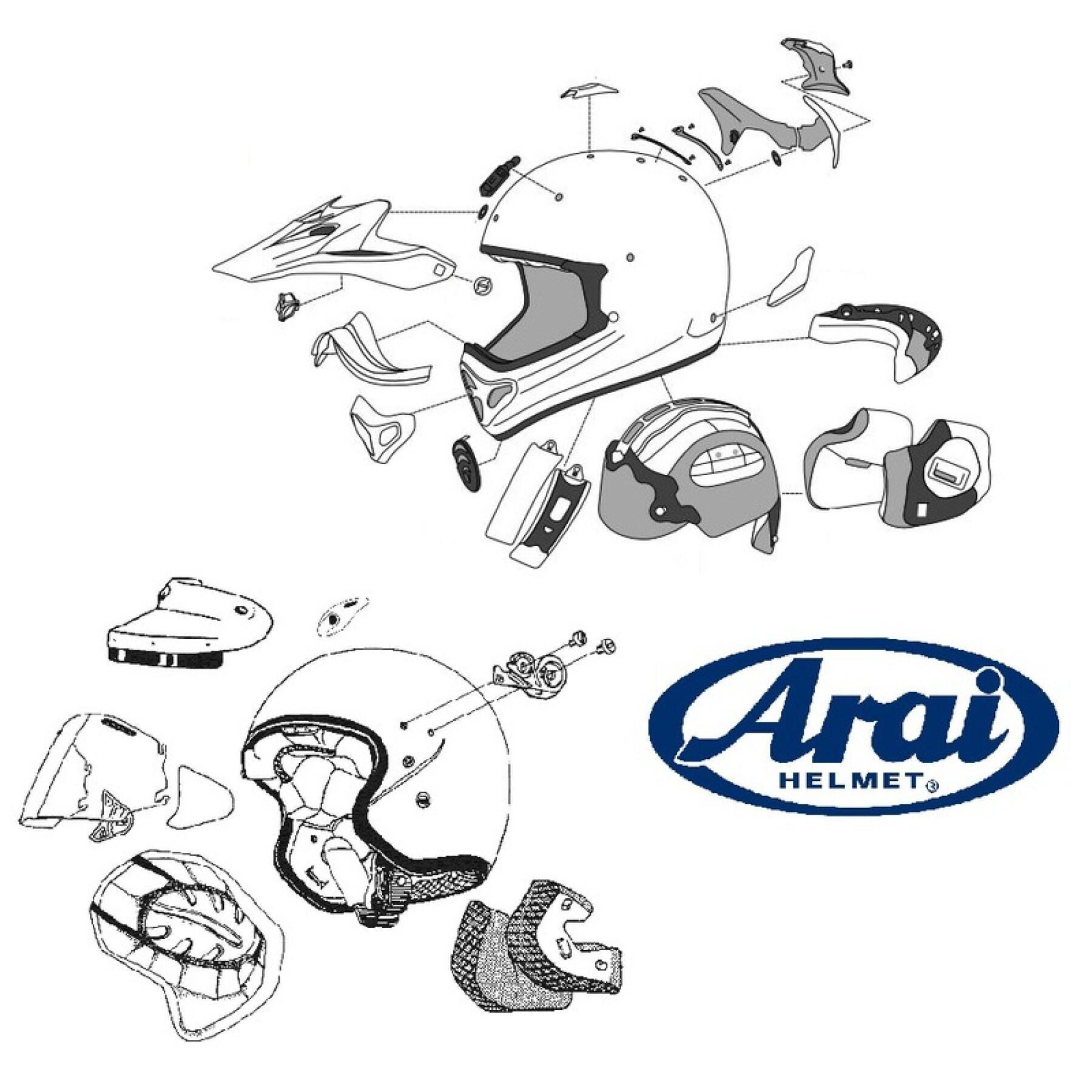 Schaumstoff für Motorradhelm spielt Arai RX-7V