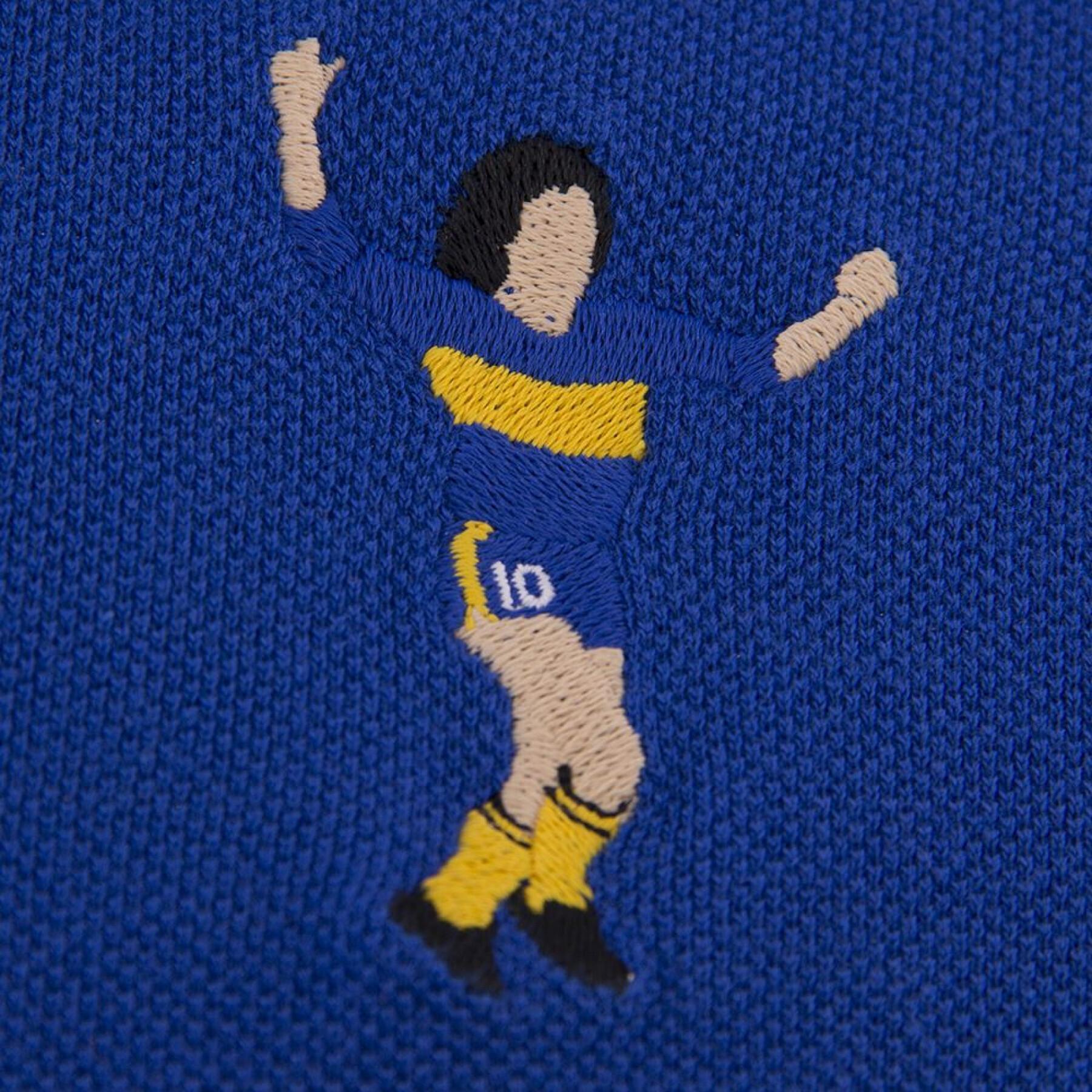 Besticktes Trikot-Poloshirt Copa Boca Juniors Maradona