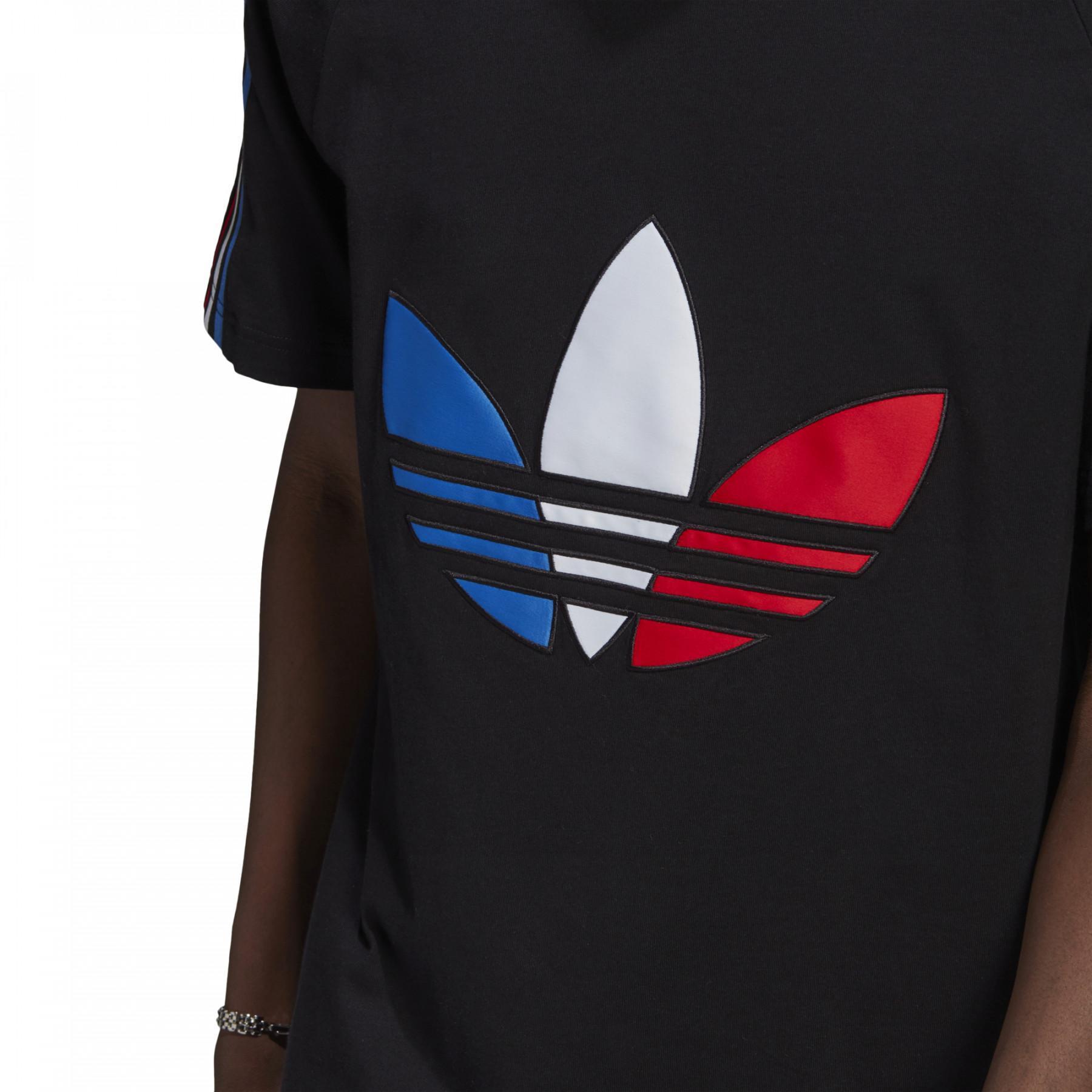 T-shirt Adidas tricolore logo trèfle