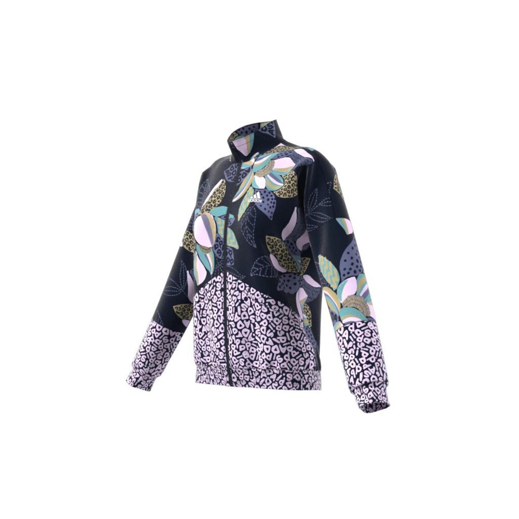 Damen-Windbreaker-Jacke adidas Farrio Print Relaxed Lightweight
