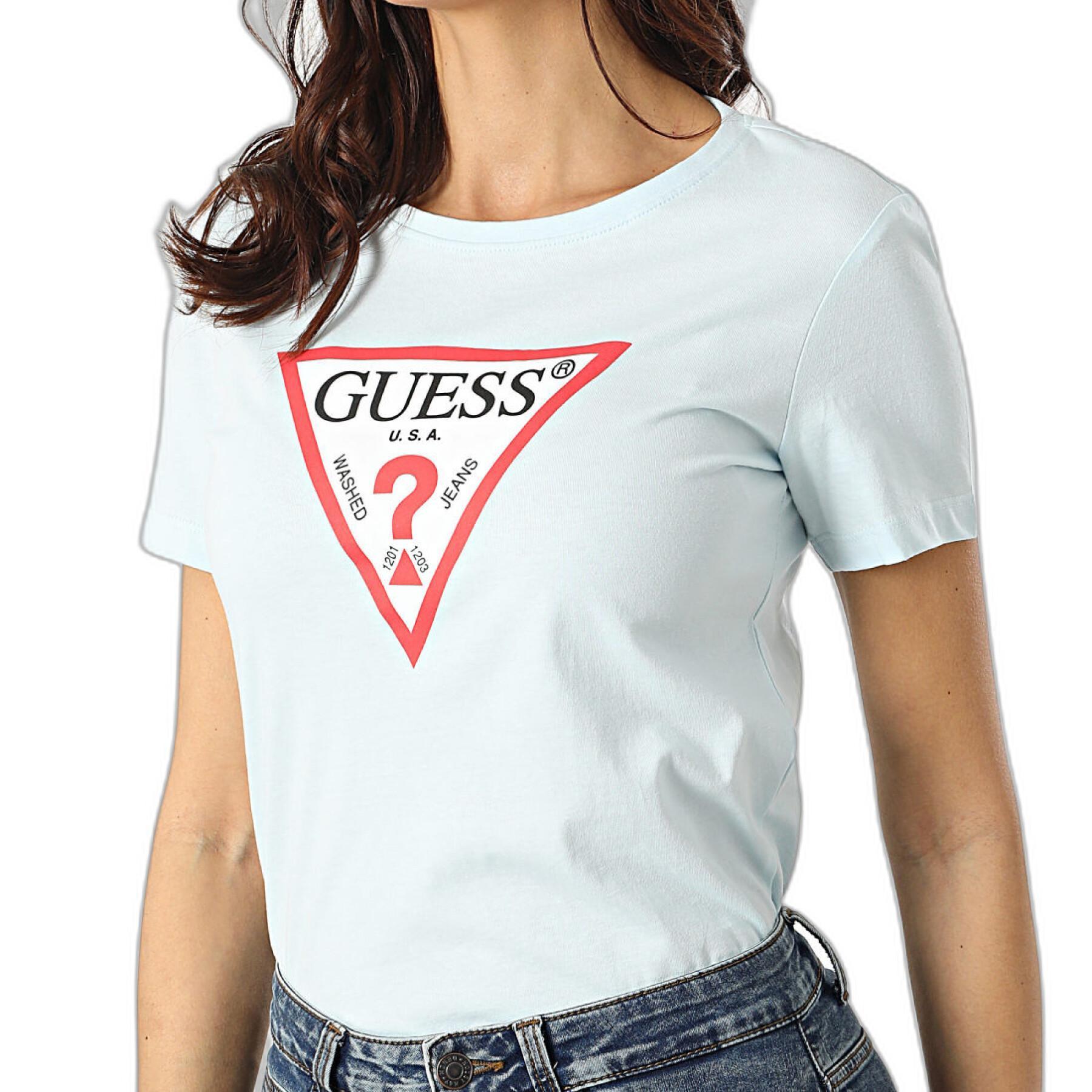 T-Shirt Frau Guess Logo Triangle
