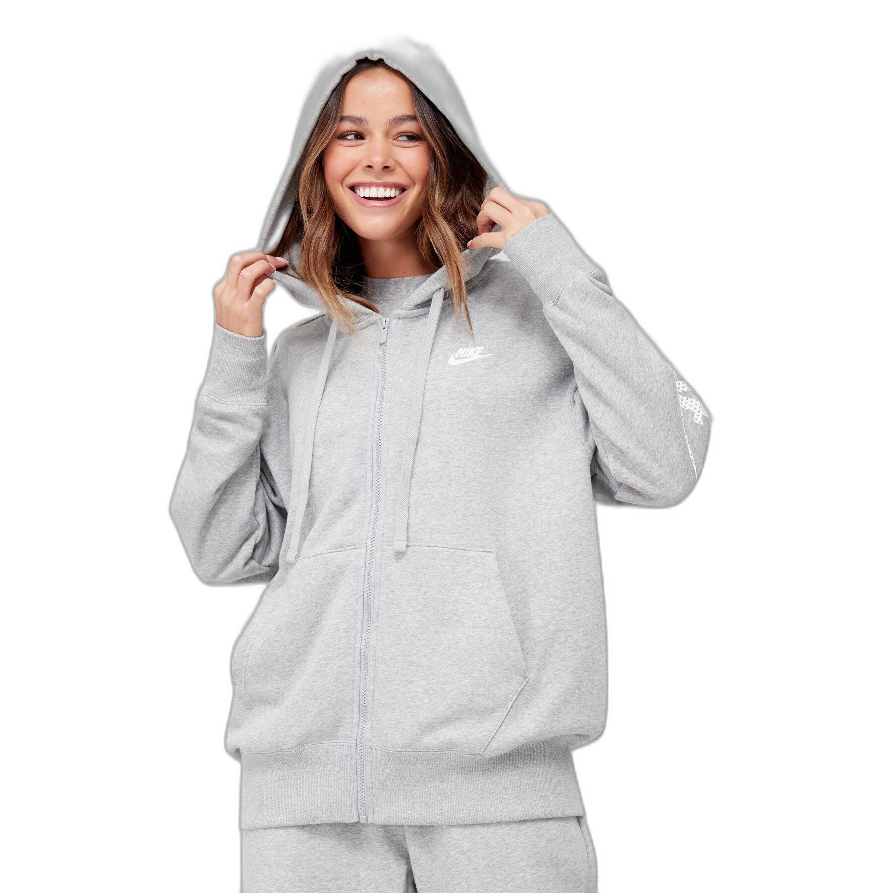 Sweatshirt Kapuzenpullover mit Reißverschluss Frau Nike Fleece DNC