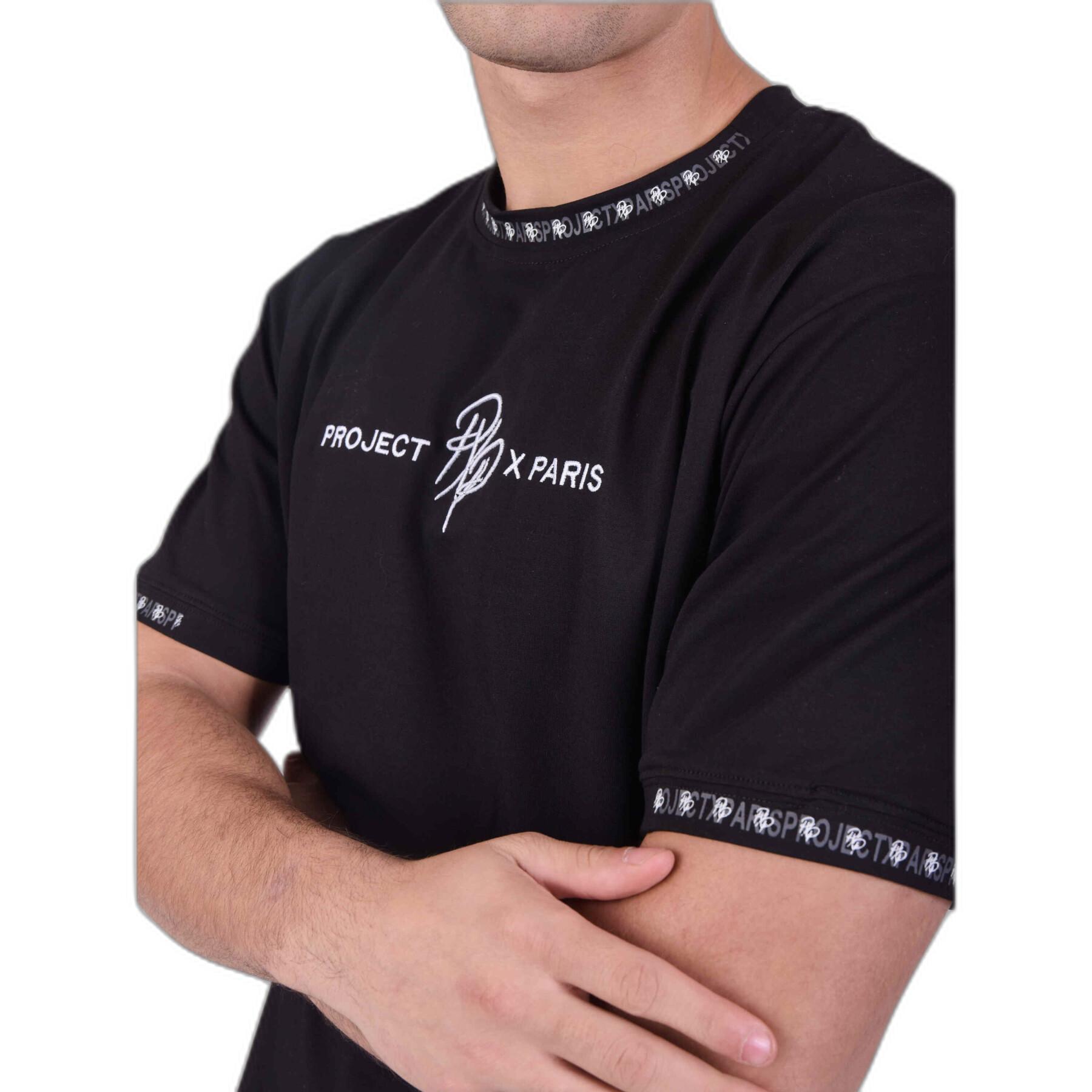 T-Shirt mit Kontraststreifen Project X Paris Logotée