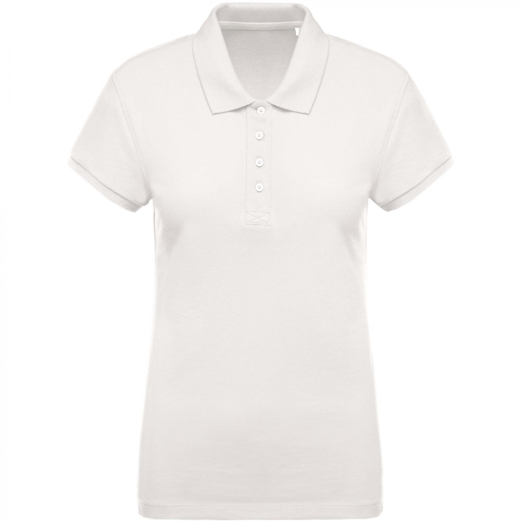Damen-Poloshirt mit kurzen Ärmeln Kariban coton