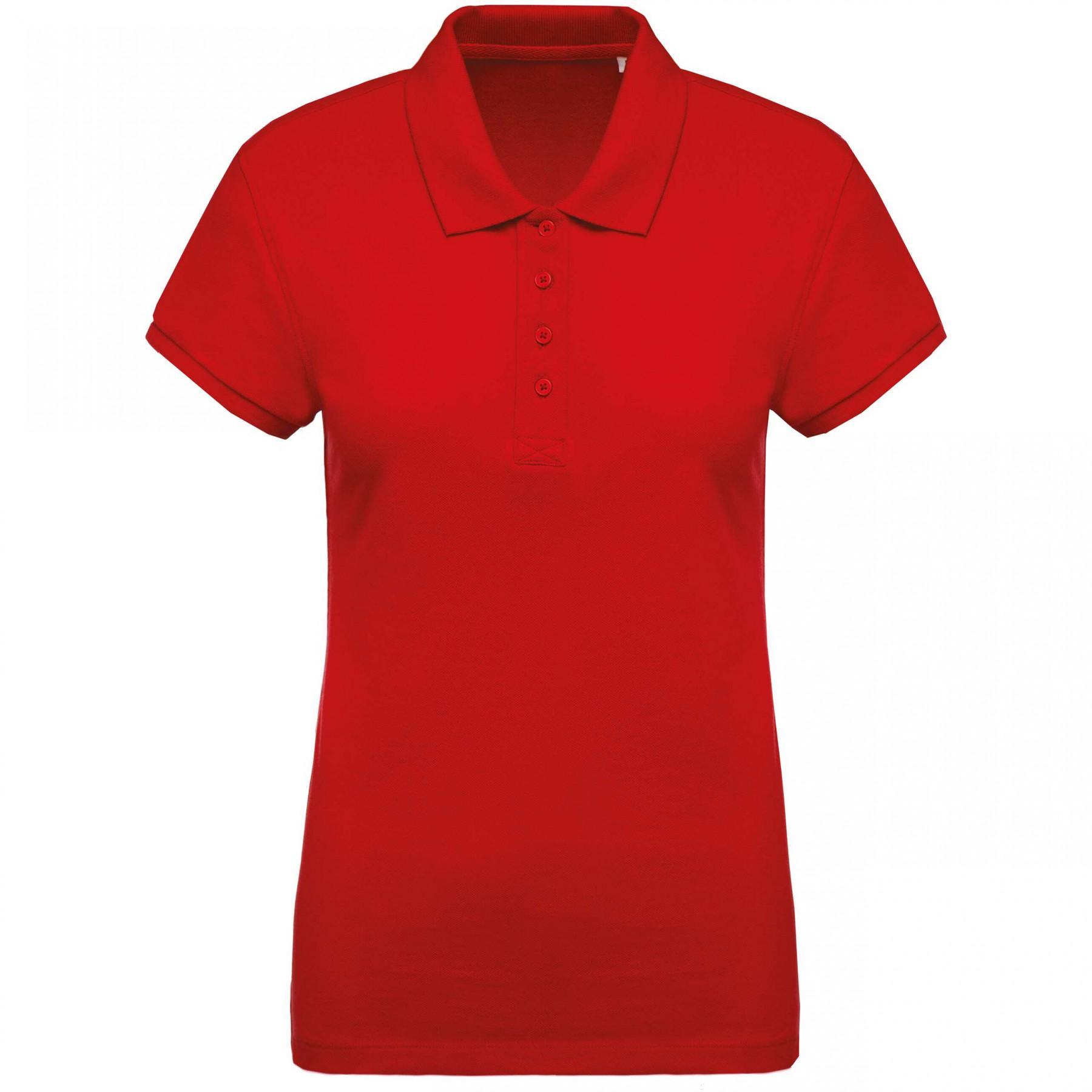 Damen-Poloshirt mit kurzen Ärmeln Kariban coton