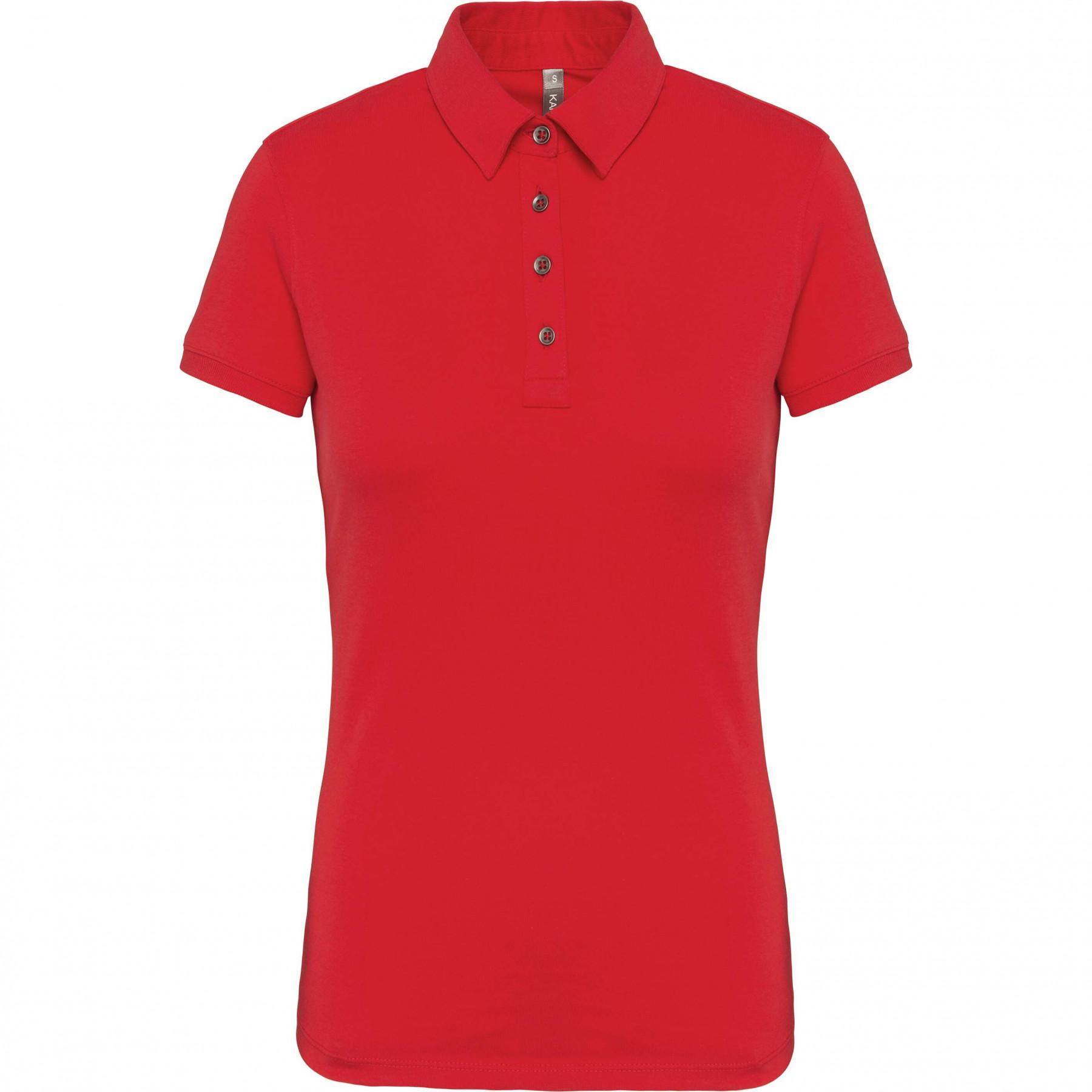 Damen-Poloshirt mit kurzen Ärmeln Kariban Jersey