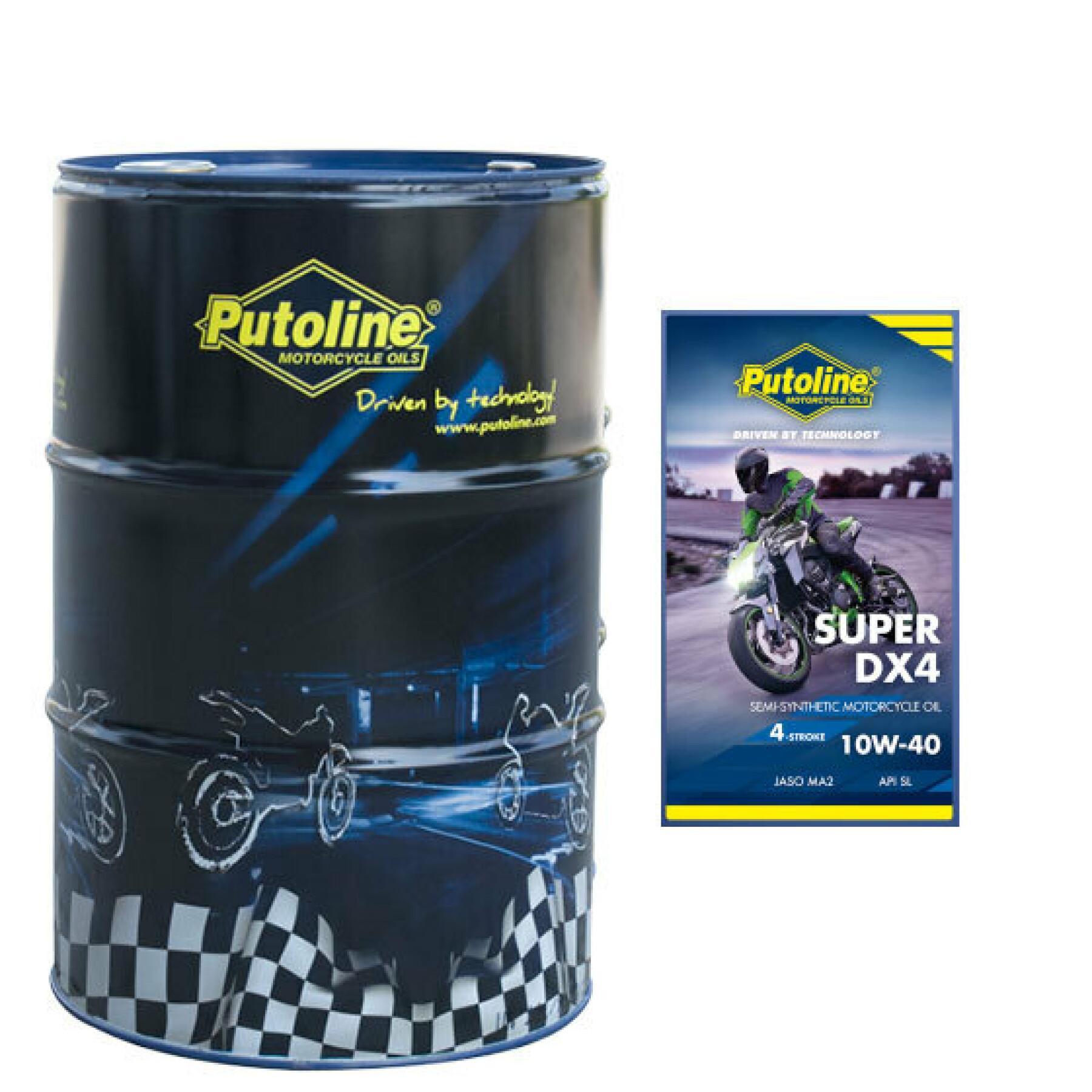 Motoröl für Motorräder 4t semisynthetisch in Fässern Putoline 10W-40 Super DX4