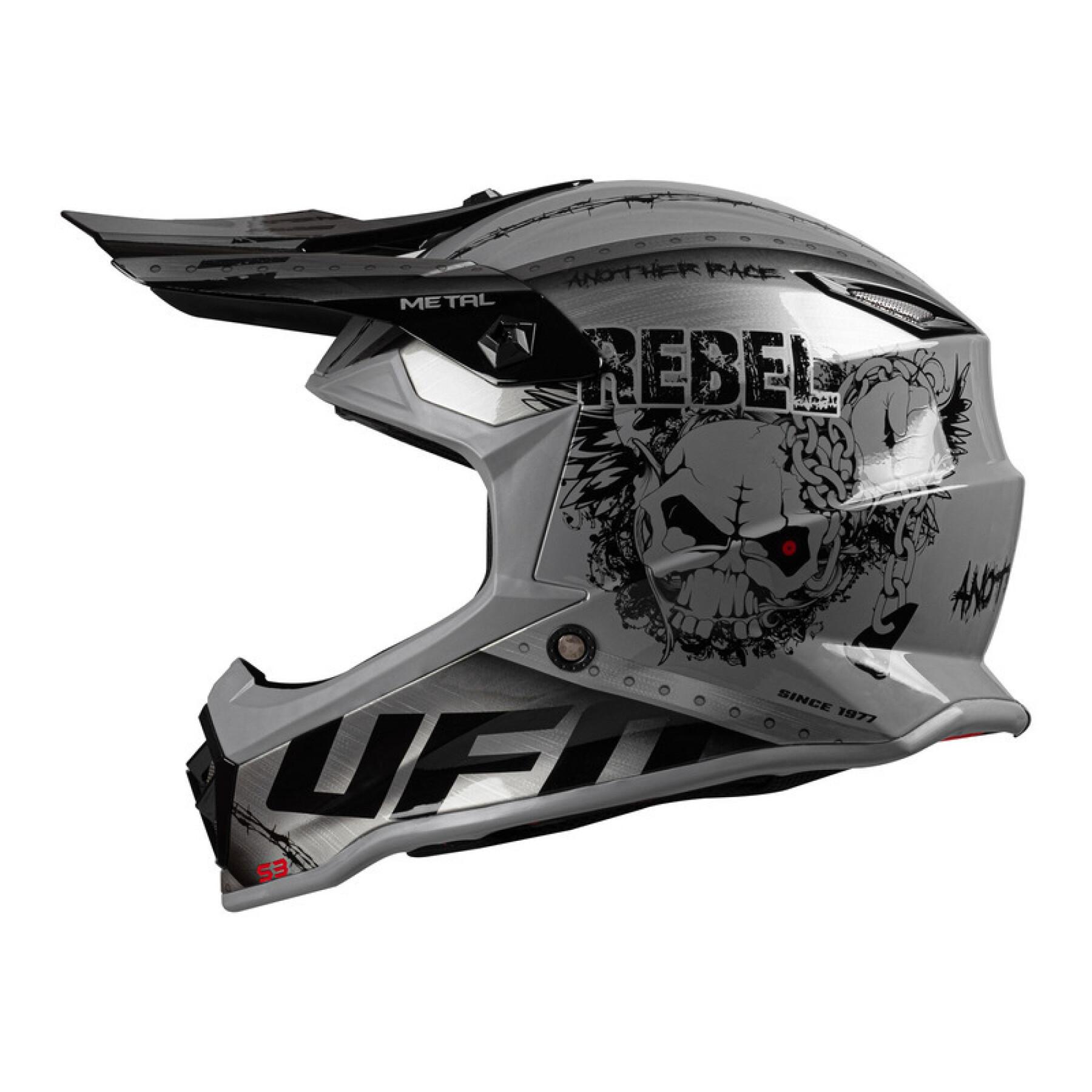 Kinder Motocross Helm UFO Metal