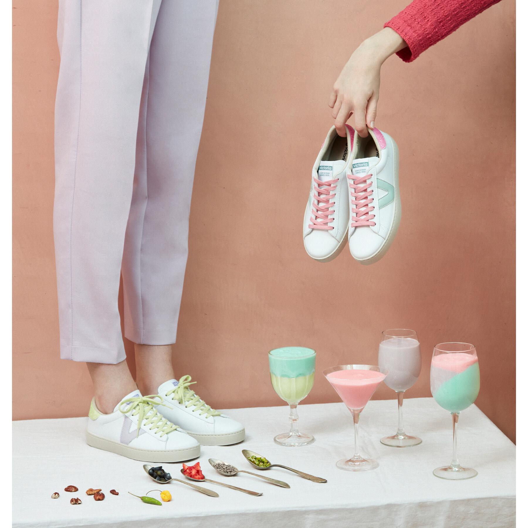 Sneakers mit Leder- & Neon-Effekt für Frauen Victoria Berlin
