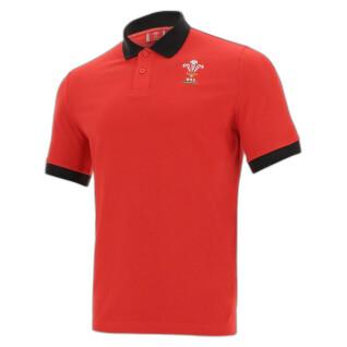 Poloshirt aus Baumwollpikee Pays de galles rugby 2020/21