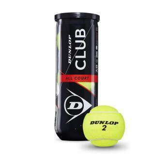 Satz mit 3 Tennisbällen Dunlop club