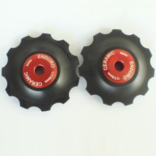 Schaltauge Lager Jockey-Radsatz CX Ceramic-Shimano 9 bis 11 Gang-Rot