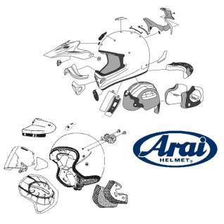 Set HelmLüftungssystem für Motorradhelme e hinten für Metall-Jethelme Arai SAV Gun Frost