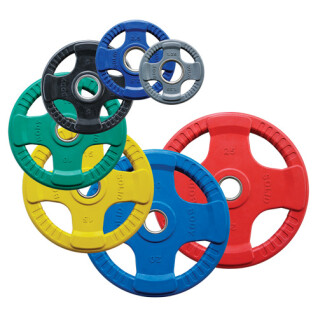 Olympic Body-Solid Discs 4 Grip farbiger Gummi 1,25 kg