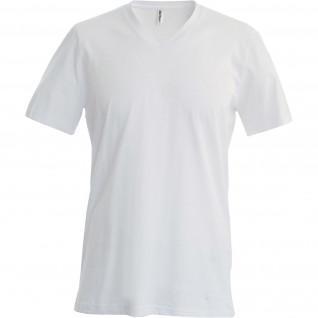 T-shirt Kariban V-Ausschnitt blanc