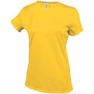 Damen-T-Shirt Kariban Rundhalsausschnitt côton