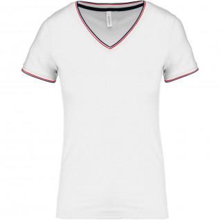 Damen-T-Shirt Kariban Maille Piquée V-Ausschnitt