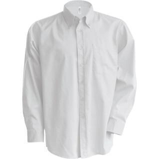 Langarmhemd Kariban Oxford blanc