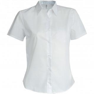Damen-Kurzarm-Shirt micro Kariban blanc