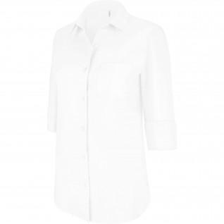 Damenshirt Kariban mit 3/4 Ärmeln blanc