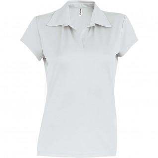 Kurzärmeliges Sport-Poloshirt für Damen Proact blanc