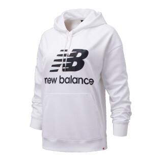 Damen-Kapuzenpulli New Balance essentials stacked logo oversized