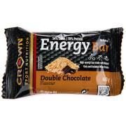 Lot von 12 Ernährungsriegeln Crown Sport Nutrition Energy - double chocolat - 60 g