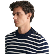 Pullover mit Rundhalsausschnitt glänzend gestreift Gant Breton