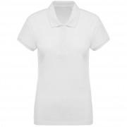 Damen-Poloshirt mit weißen Piqué-Ärmeln