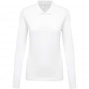 Schmal geschnittenes Damen-Poloshirt Kariban piqué blanc
