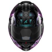 Modularer Motorradhelm Shark Evo Es K-Rozen Black Violet Glitter